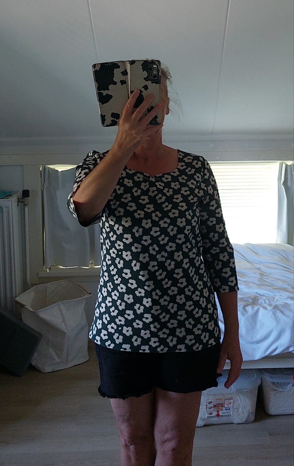 Lizzy & Coco shirt van scuba stof, dubbelzijdig draagbaar, Maat 38/40 (M), Meerkleurig, Ophalen of Verzenden, Korte mouw