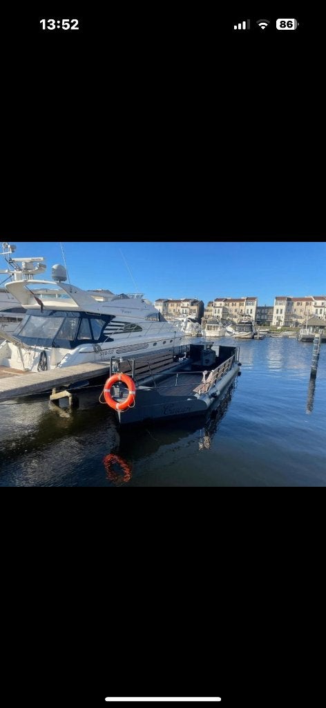 Pontonboot/(Party)boot/Drijvend terras met een vast toilet!, Ophalen, Gebruikt