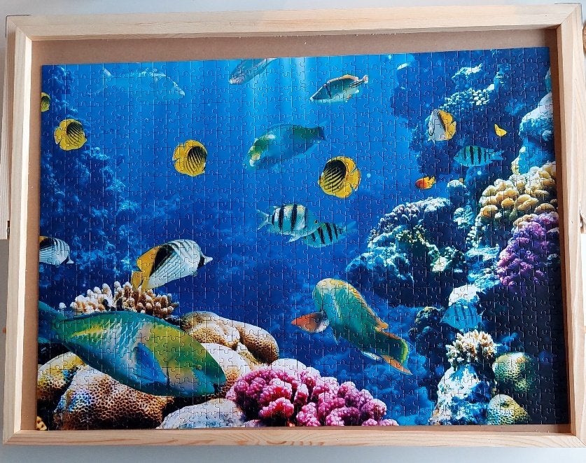 pu. PUZZLE puzzel in the sea - 1000 stukjes, Ophalen of Verzenden, 500 t/m 1500 stukjes, Zo goed als nieuw, Legpuzzel