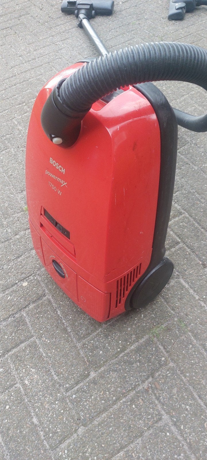 Bosch Powermax 1700W Sledestofzuiger - Rood, Inclusief accessoires, Gebruikt, Bosch, 1600 tot 2000 watt
