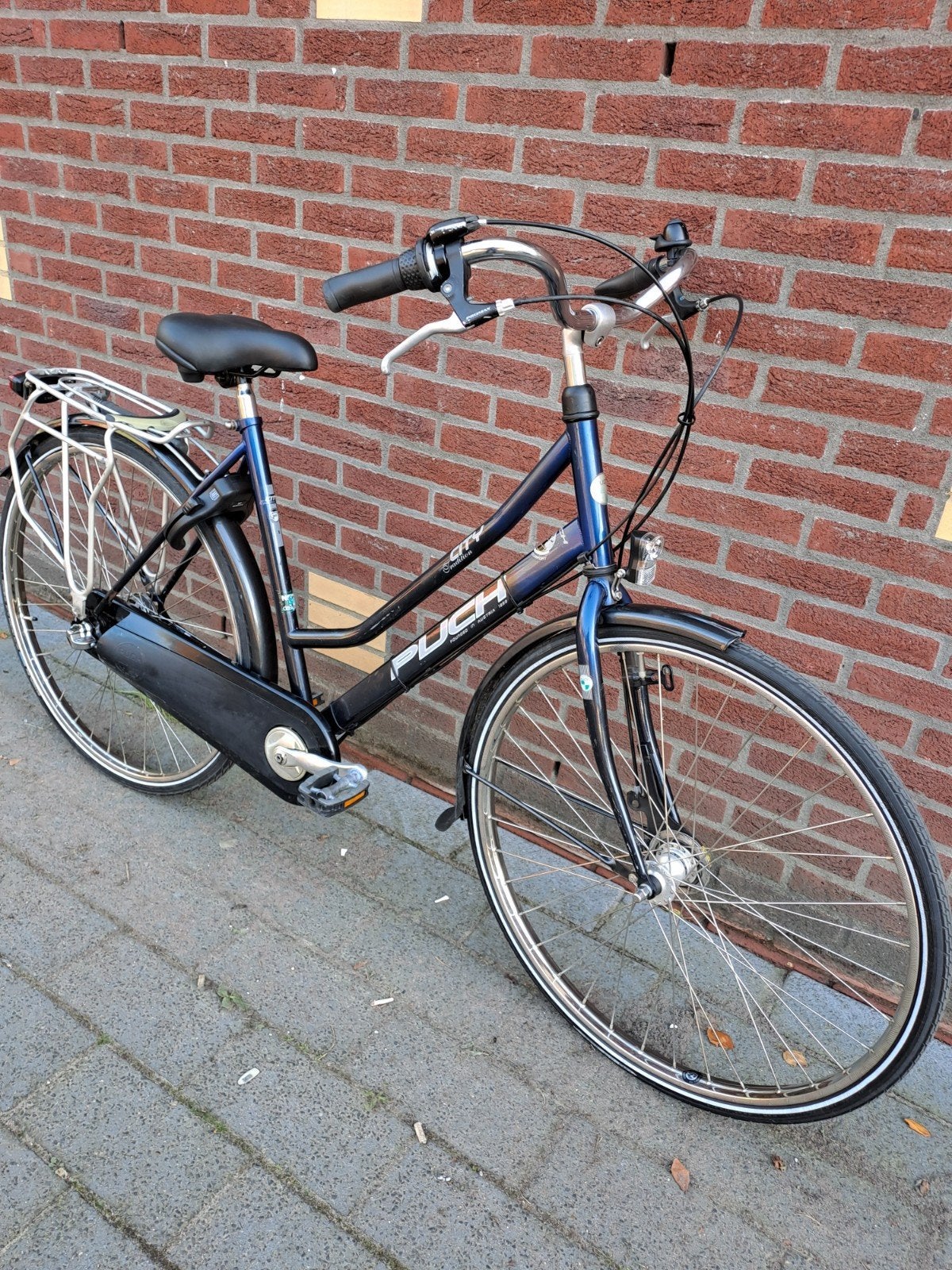 Een prima rijdende stevige 28 inch blauwe Puch damesfiets., Versnellingen, Trommelrem, Ophalen, Overige merken