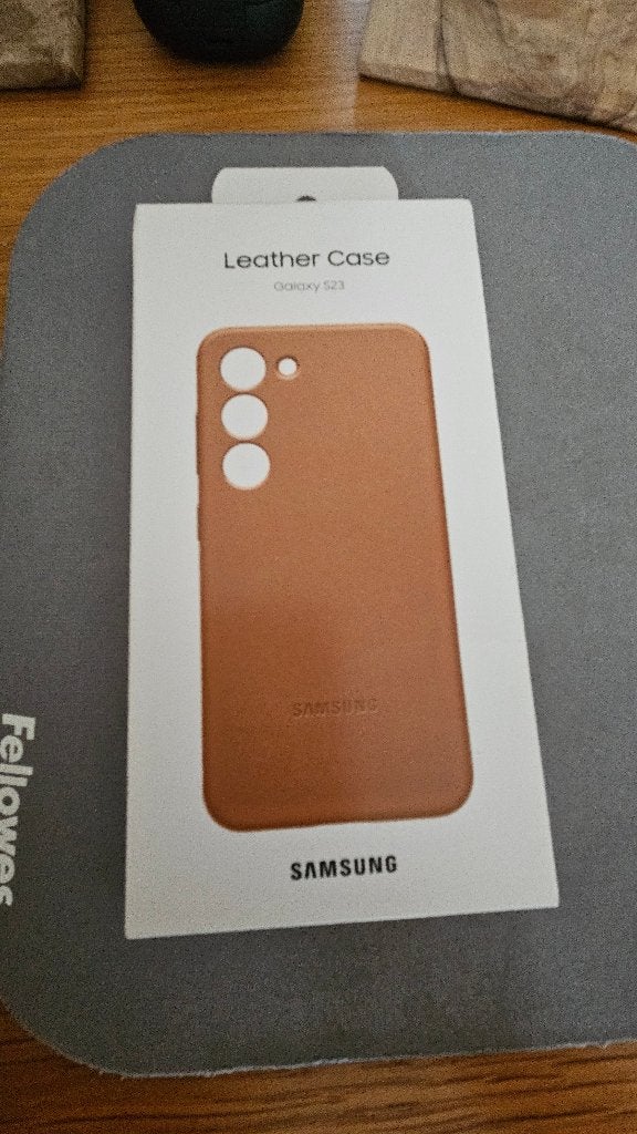 Samsung s 23 leather case, Ophalen of Verzenden, Nieuw, Frontje of Cover