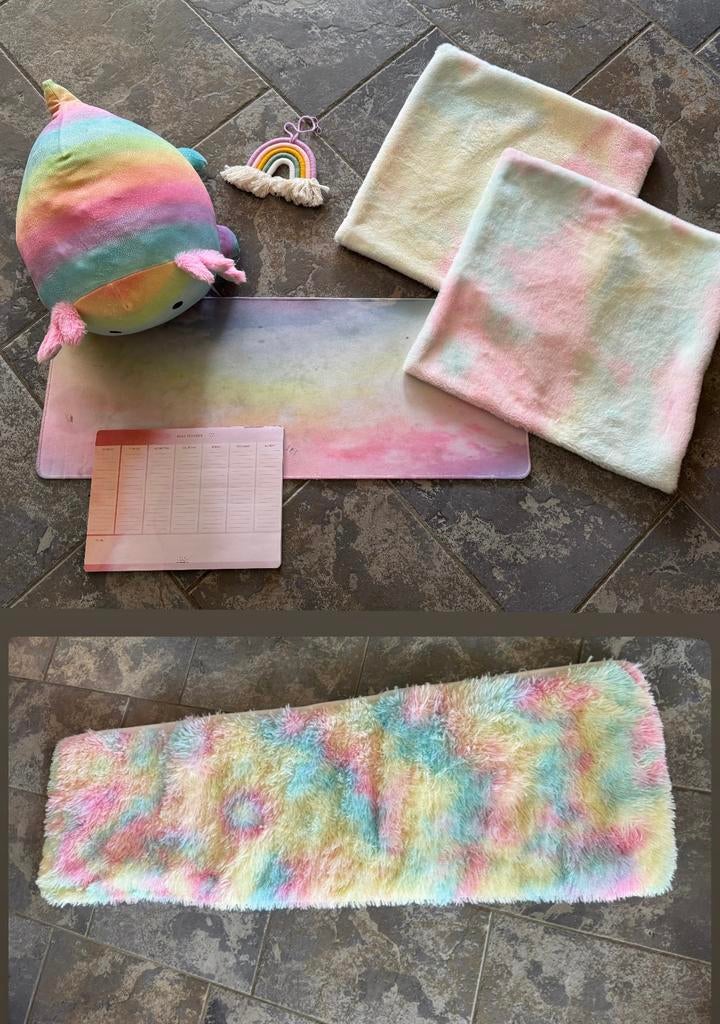 Regenboog Pastel Slaapkamer Deco Set - Zo goed als nieuw, Ophalen of Verzenden, Zo goed als nieuw, Overige typen