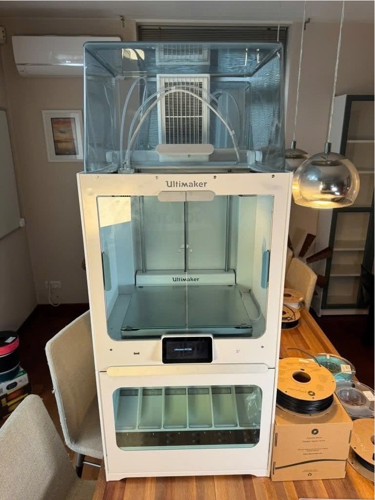 Ultimaker S5 Pro met material station en filament, Computers en Software, Ingebouwde Wi-Fi, Ultimaker, Ophalen of Verzenden, Zo goed als nieuw