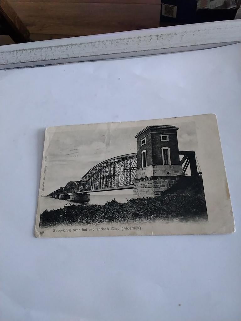 SPOORBRUG  OVER HET HOLLANDSCH DIEP (MOERDIJK), Verzamelen, Ansichtkaarten | Nederland, Ophalen of Verzenden, Voor 1920, Noord-Brabant