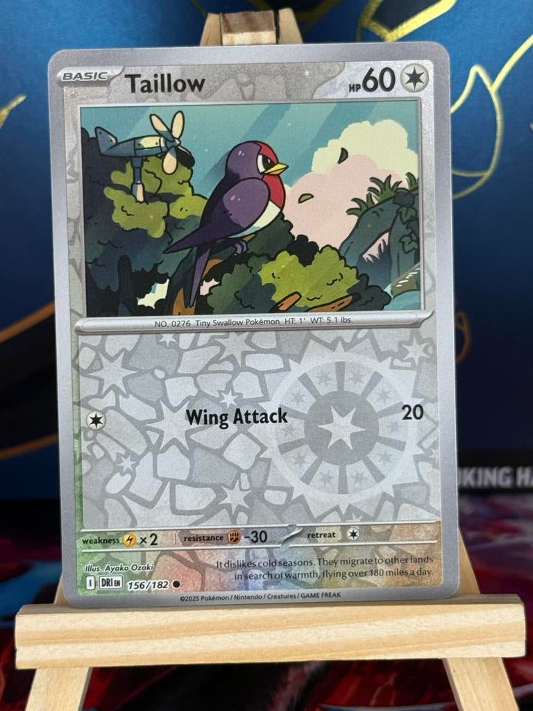 Taillow 156/182 Pokemon kaart - Nieuwstaat, Ophalen of Verzenden, Nieuw, Losse kaart