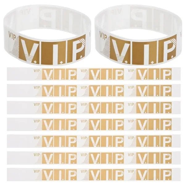12 VIP pols bandjes wit met goud, Versiering, Nieuw, Ophalen of Verzenden, Info@sweet-one.nl