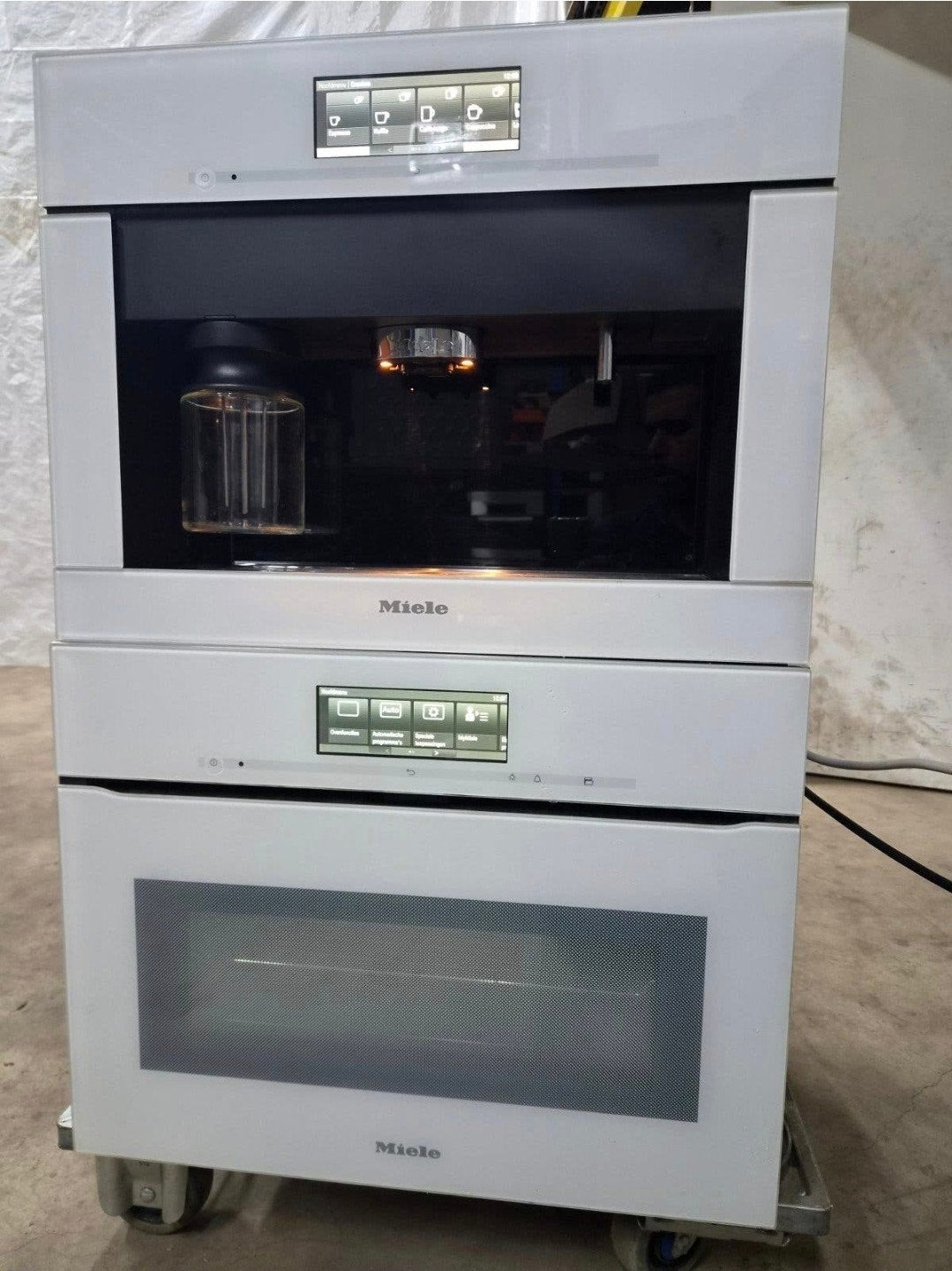 Miele H6800BPX Touch 2 Open + CVA 6805 | Brilliant White, Witgoed en Apparatuur, Minder dan 45 cm, Hete lucht, Ophalen of Verzenden