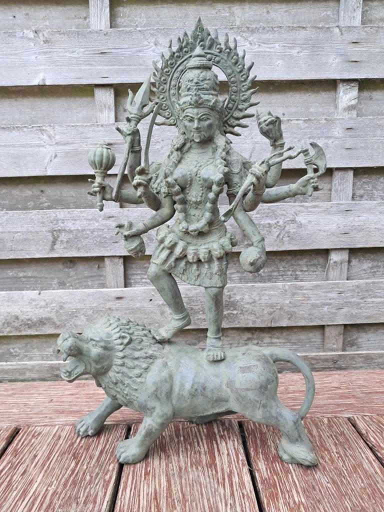Standbeeld van de godin Kali, Durga, Mahakali / India/ 45 cm, Handgemaakt, Ophalen of Verzenden, 45 cm, India