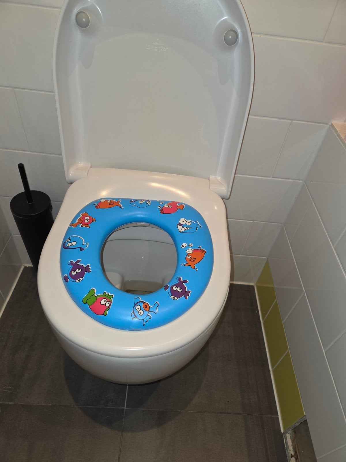 Kinder wc-bril verkleiner met vrolijke visjes, Ophalen, Gebruikt