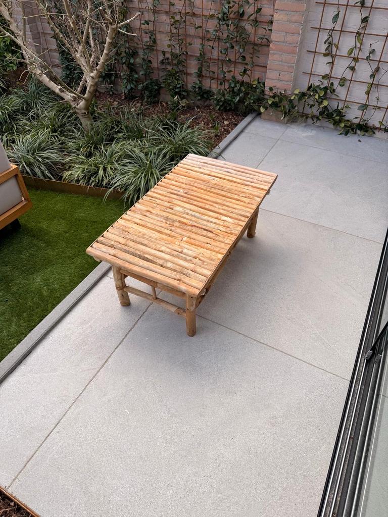 Bamboe salontafel, Huis en Inrichting, Tafels | Salontafels, Ophalen, Overige materialen, Gebruikt, 50 tot 100 cm