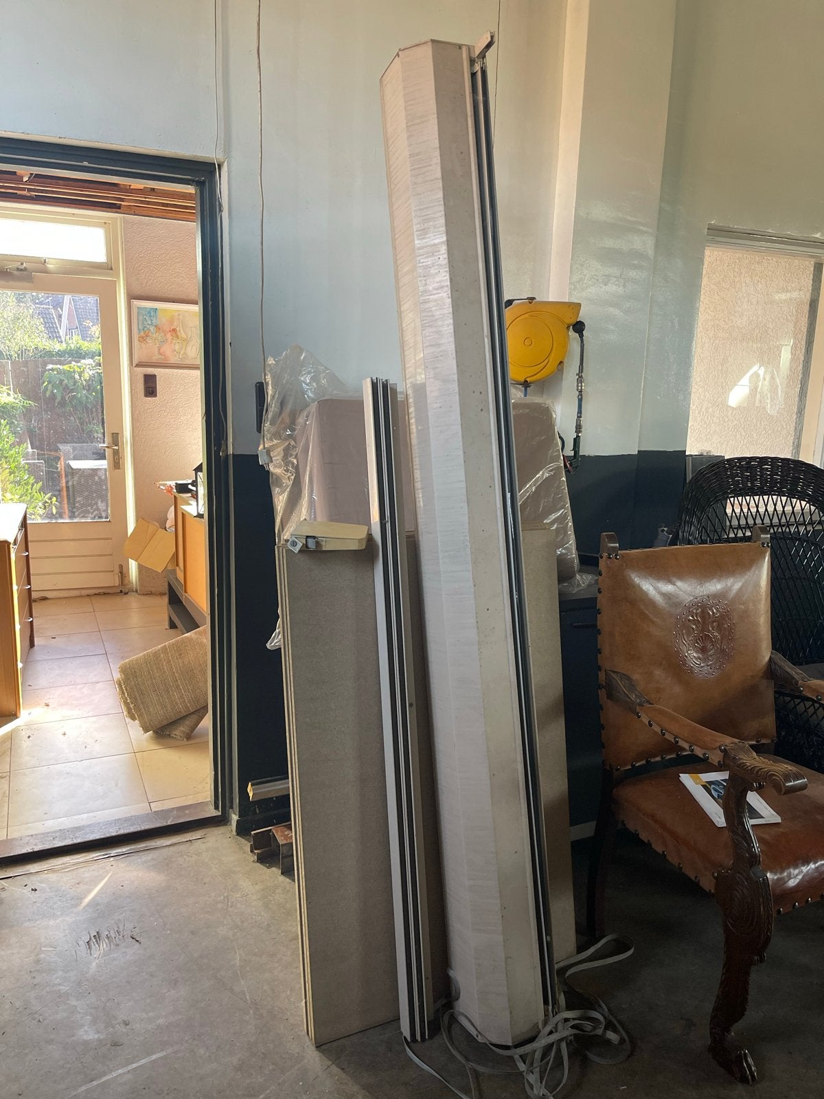 Beige Rolluik Compleet - 221.4x151 cm, Ophalen, Gebruikt, 200 cm of meer, 150 tot 200 cm