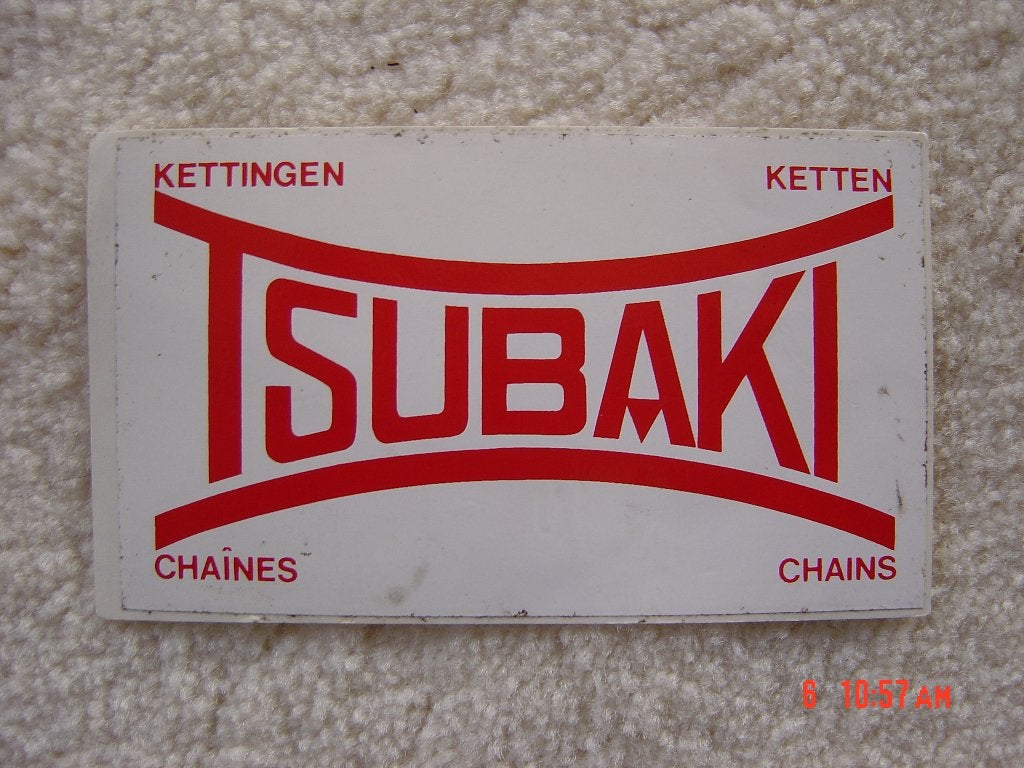 7 verschillende oude originele Tsubaki sticker stickers logo, Motoren, Accessoires | Stickers, Ophalen of Verzenden