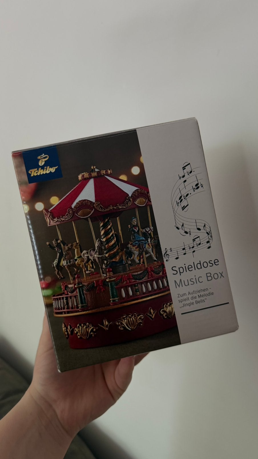 Tchibo Kerst Carrousel Speeldoos / Muziekdoos Jingle Bells, Ophalen of Verzenden, Zo goed als nieuw