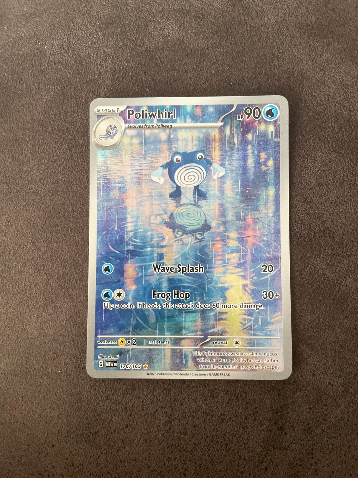 Poliwhirl 126/165 Illustratie Rare Pokémon Kaart, Ophalen of Verzenden, Zo goed als nieuw, Losse kaart
