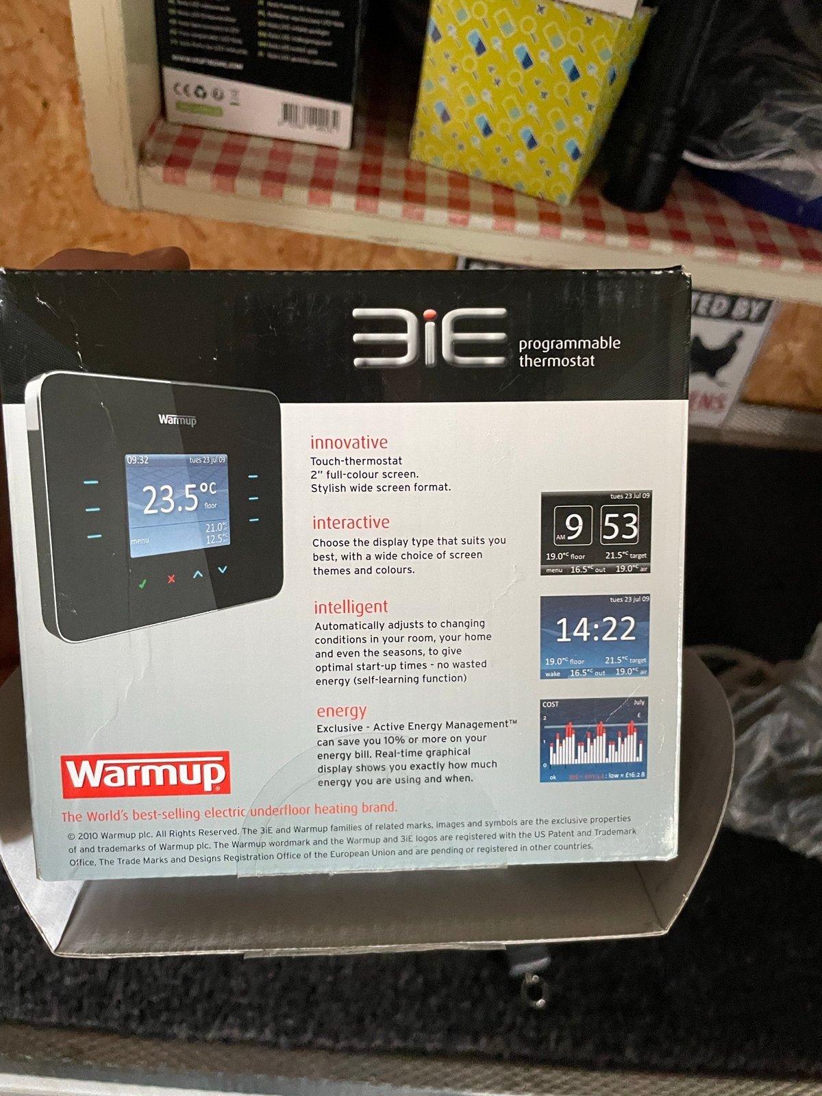 Warmup 3iE Programmeerbare Thermostaat - Nieuw in Doos, Ophalen, Slimme thermostaat, Nieuw