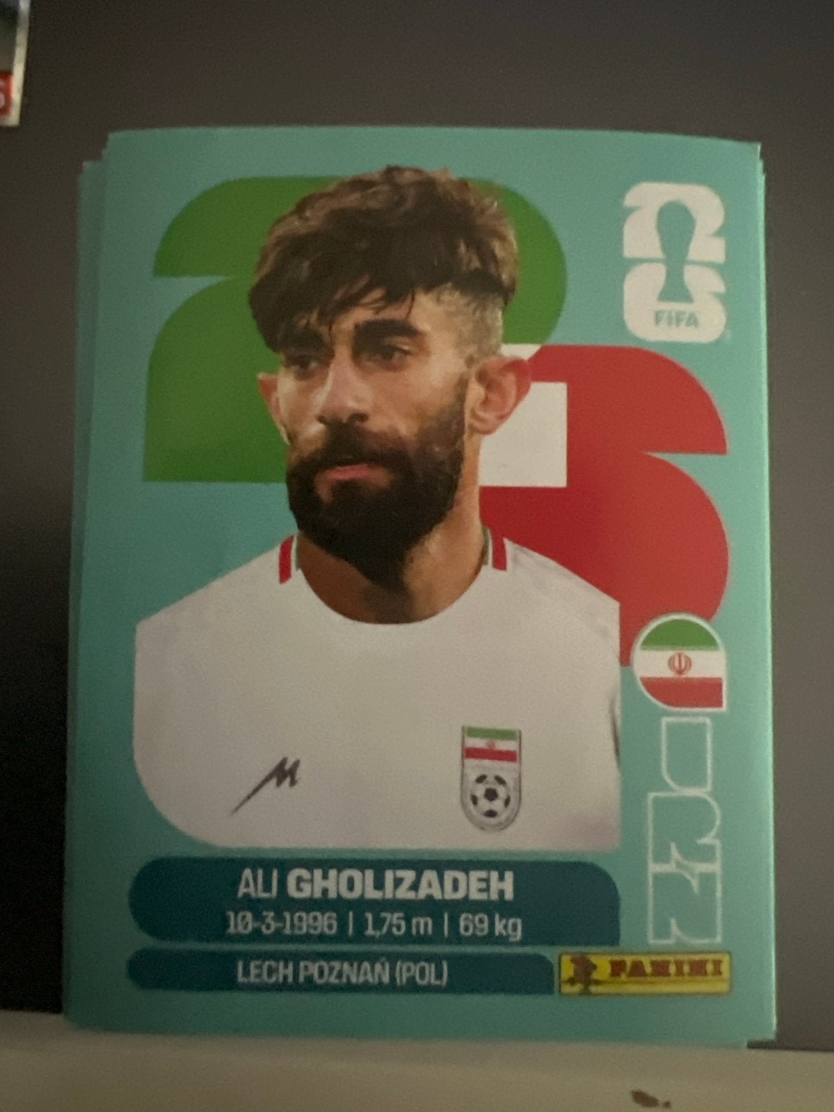 Panini FIFA 2026  Ali Gholizadeh Sticker wk, Verzenden, Zo goed als nieuw, Buitenlandse clubs, Spelerskaart