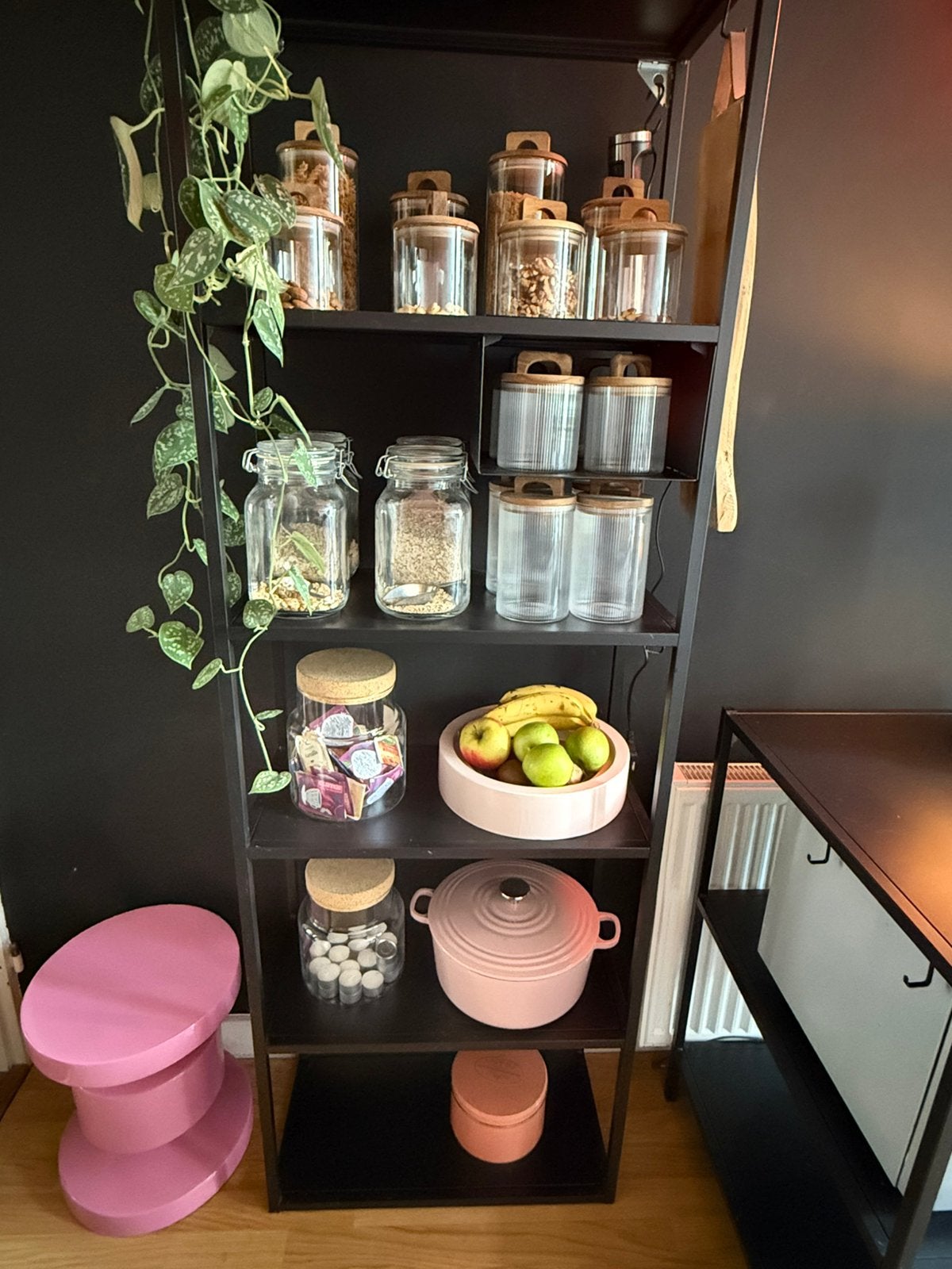 IKEA Enhet keukenelement/ badkamerelement 60x30x180, Ophalen, Zwart, 50 tot 100 cm, Zo goed als nieuw