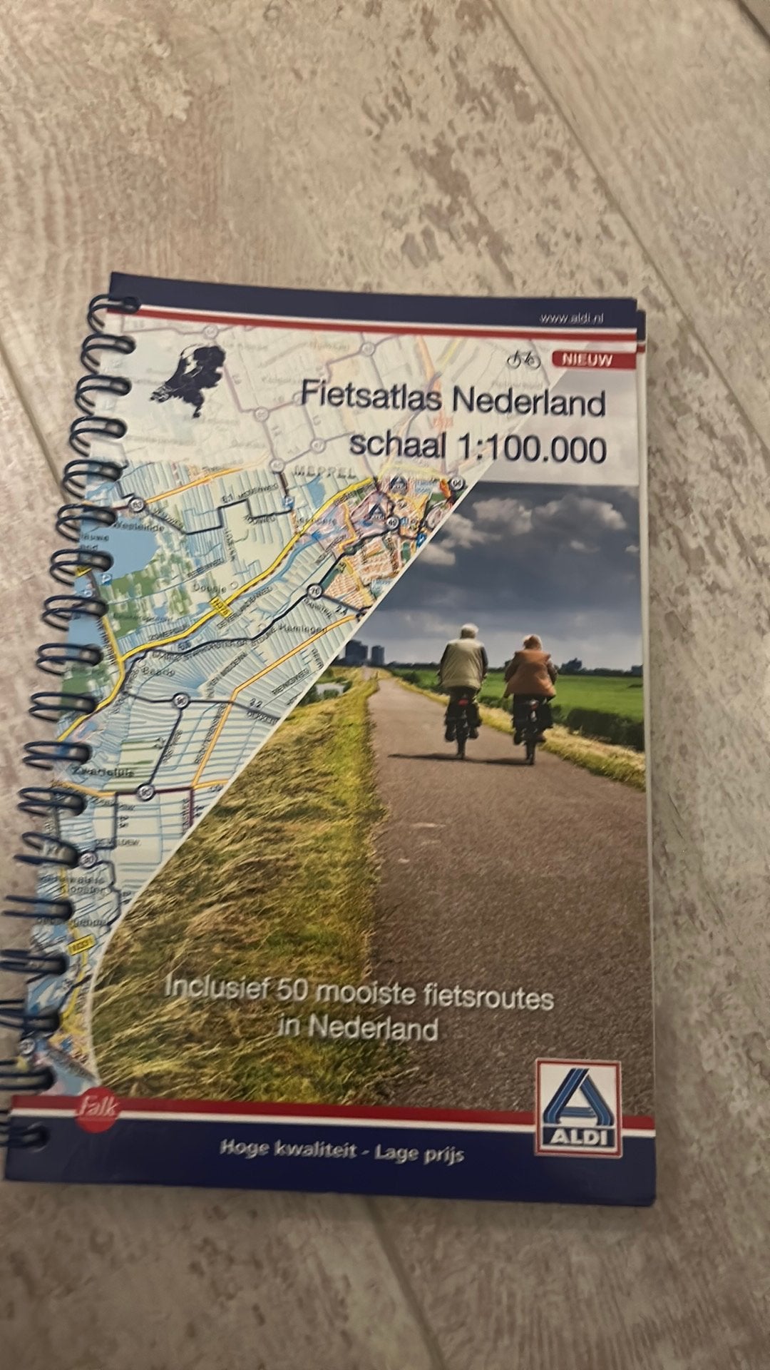 Fietsatlas Nederland, Ophalen of Verzenden, 1800 tot 2000, Nederland, Landkaart