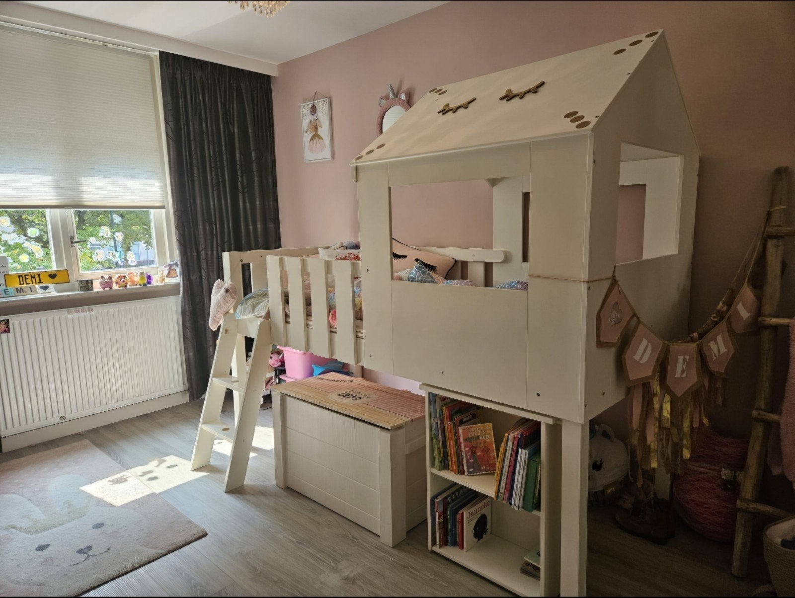 boomhut bed huisje 90-200, 85 tot 100 cm, Ophalen of Verzenden, Zo goed als nieuw, 180 cm of meer