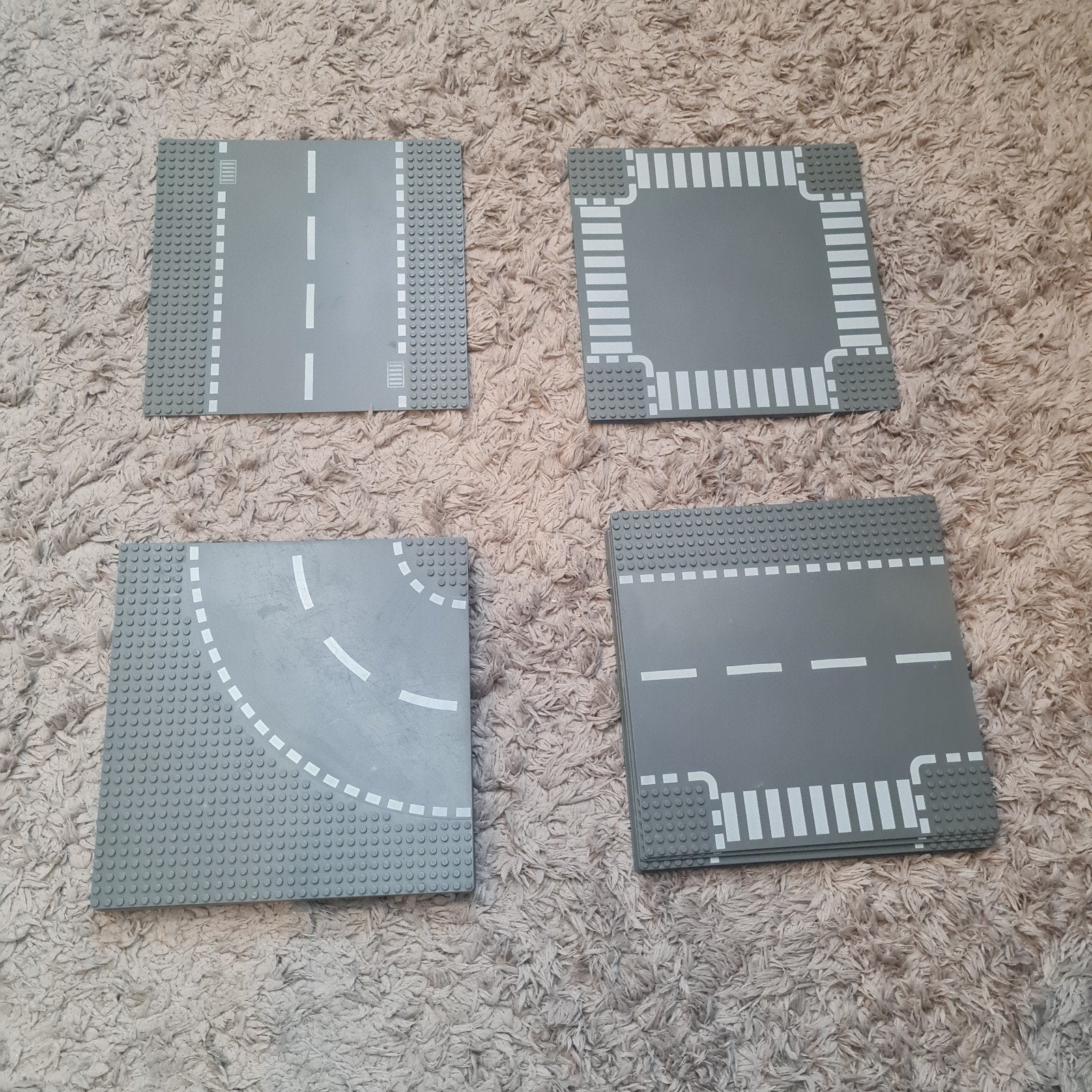 Lego City Grondplaten - Wegen (4 soorten), Lego, Ophalen of Verzenden, Grondplaat, City