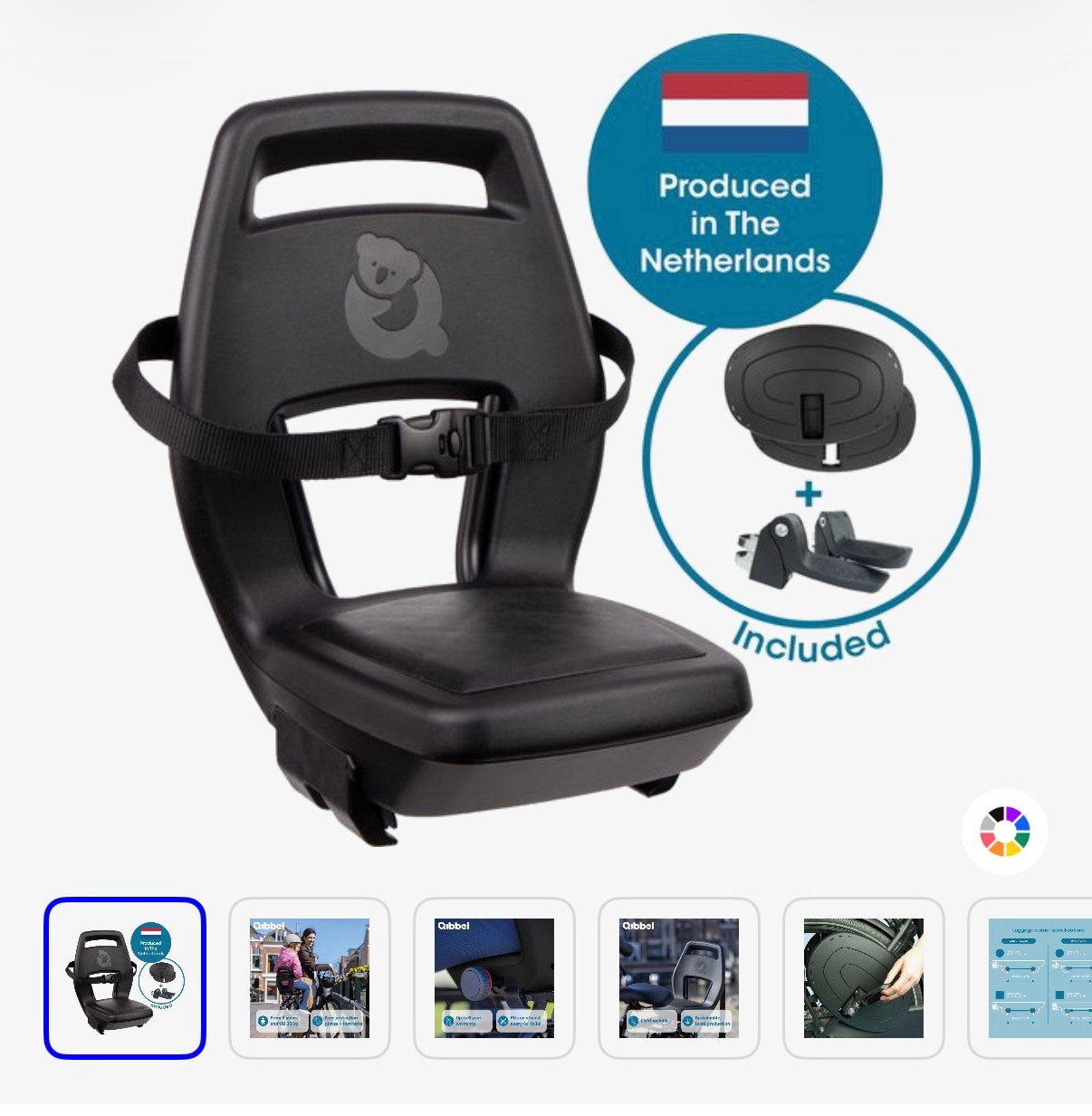 Fietsstoeltje Qibbel 6+ junior, Verzenden, Gebruikt