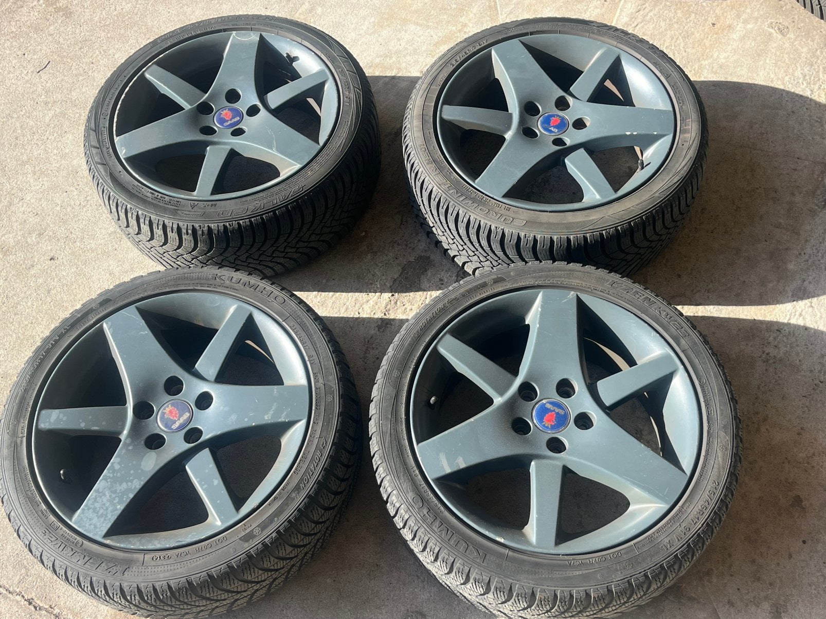 Alu 36 17 inch Aero wielen met winterbanden, Ophalen, 215 mm, Banden en Velgen, 17 inch