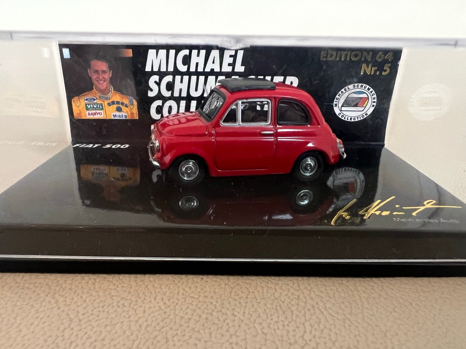 Minichamps Fiat 500 "My First Car" Michael Schumacher, Ophalen of Verzenden, Zo goed als nieuw, Auto