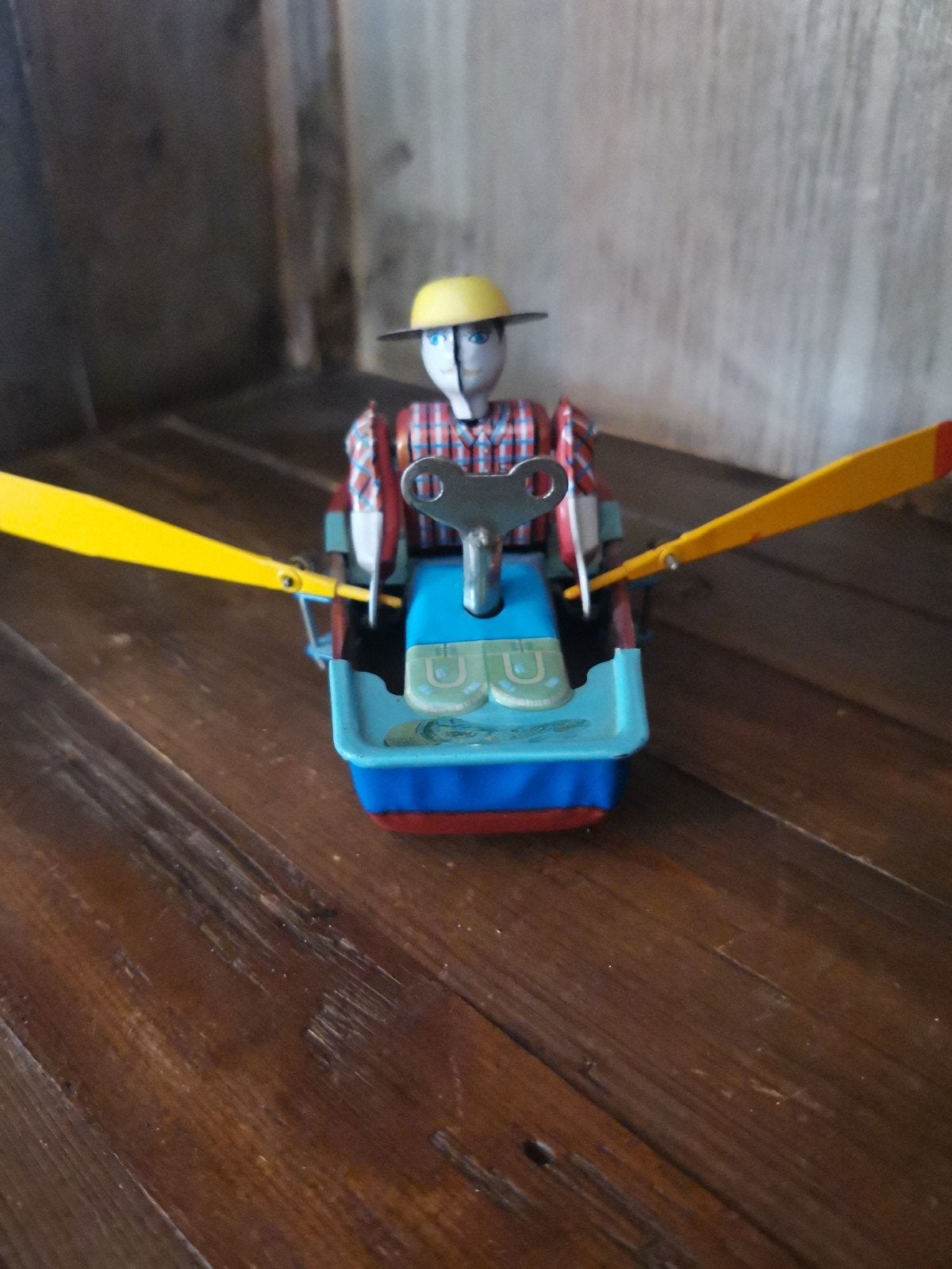 Vintage Blikken Speelgoed Roeiboot met Opwindmechanisme, Ophalen of Verzenden, Gebruikt