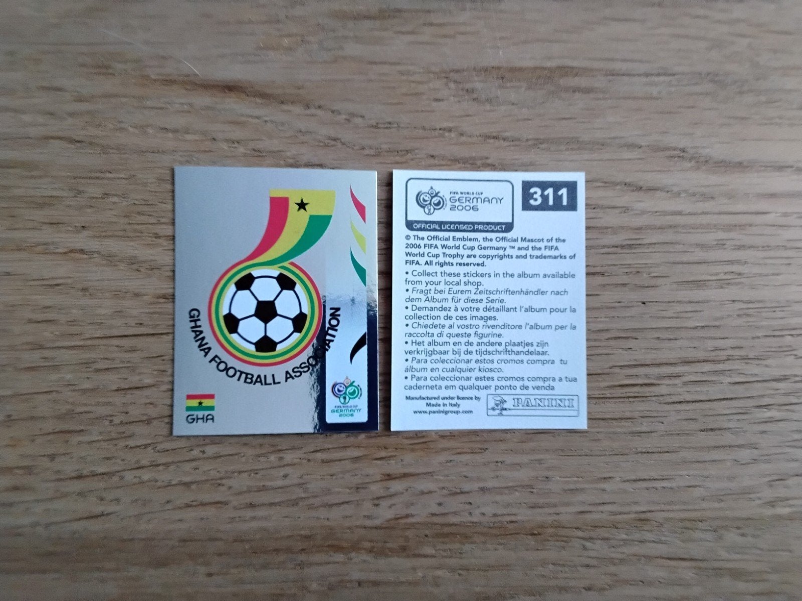 Panini sticker WK 2006 Logo Ghana 311, Ophalen of Verzenden, Zo goed als nieuw, Poster, Plaatje of Sticker