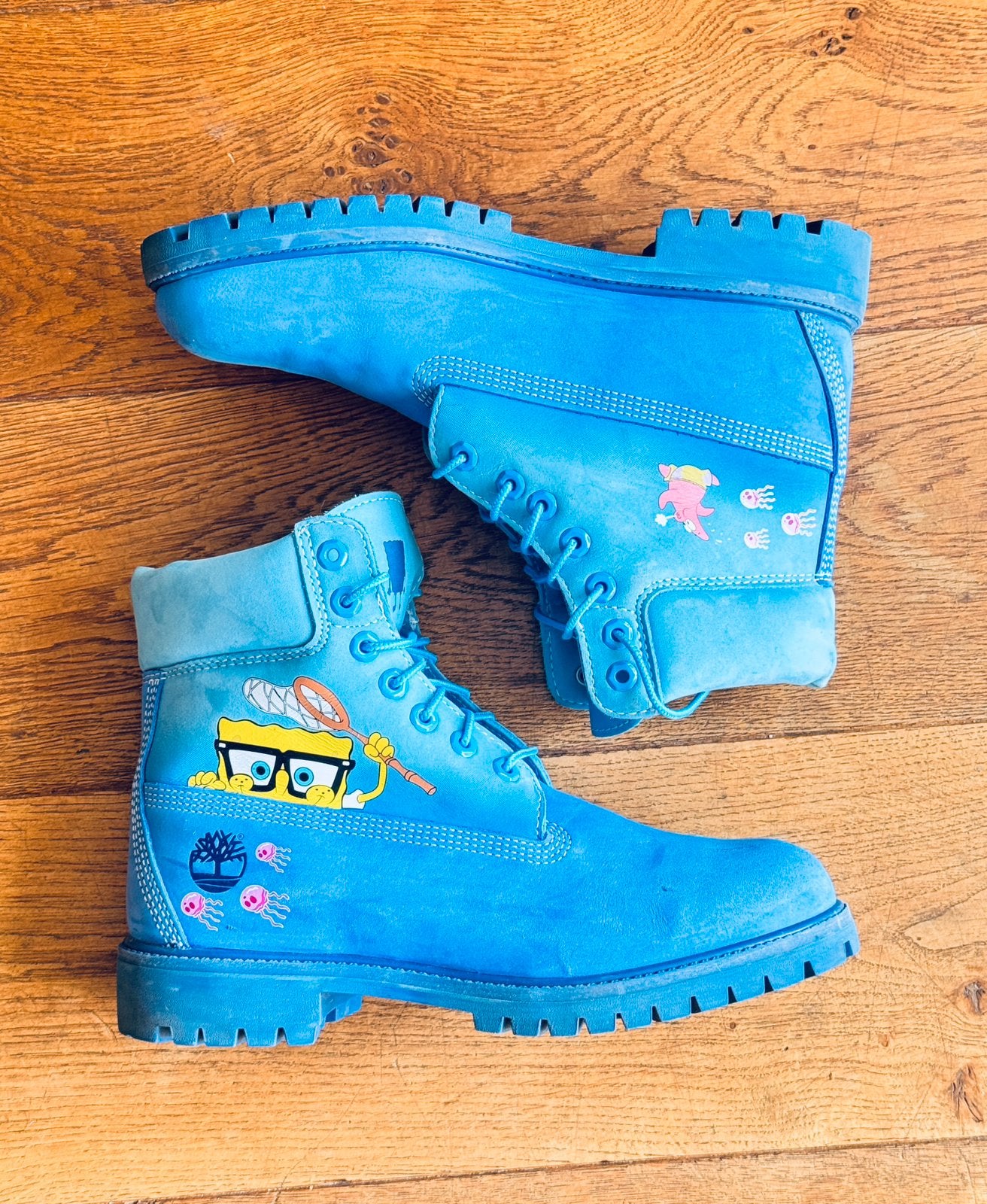 Timberland x Spongebob 6 inch limited maat 43, Blauw, Boots, Ophalen of Verzenden, Zo goed als nieuw