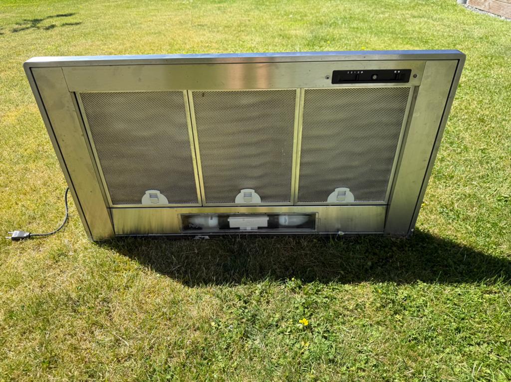 Afzuigkap Pelgrim 90 cm aluminium, Witgoed en Apparatuur, Afzuigkappen, Ophalen of Verzenden, Zo goed als nieuw, Wandschouwkap