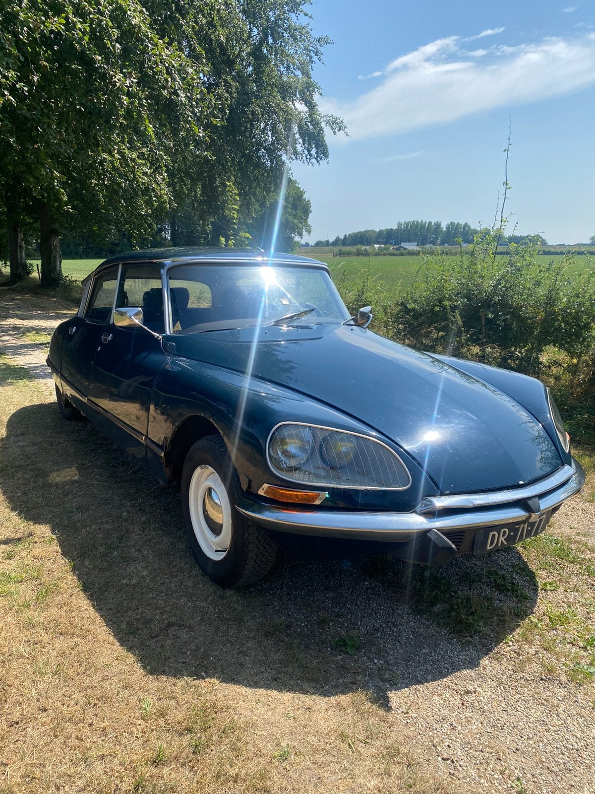 Citroën DSuper oldtimer, Voorwielaandrijving, Stof, Citroën, Blauw