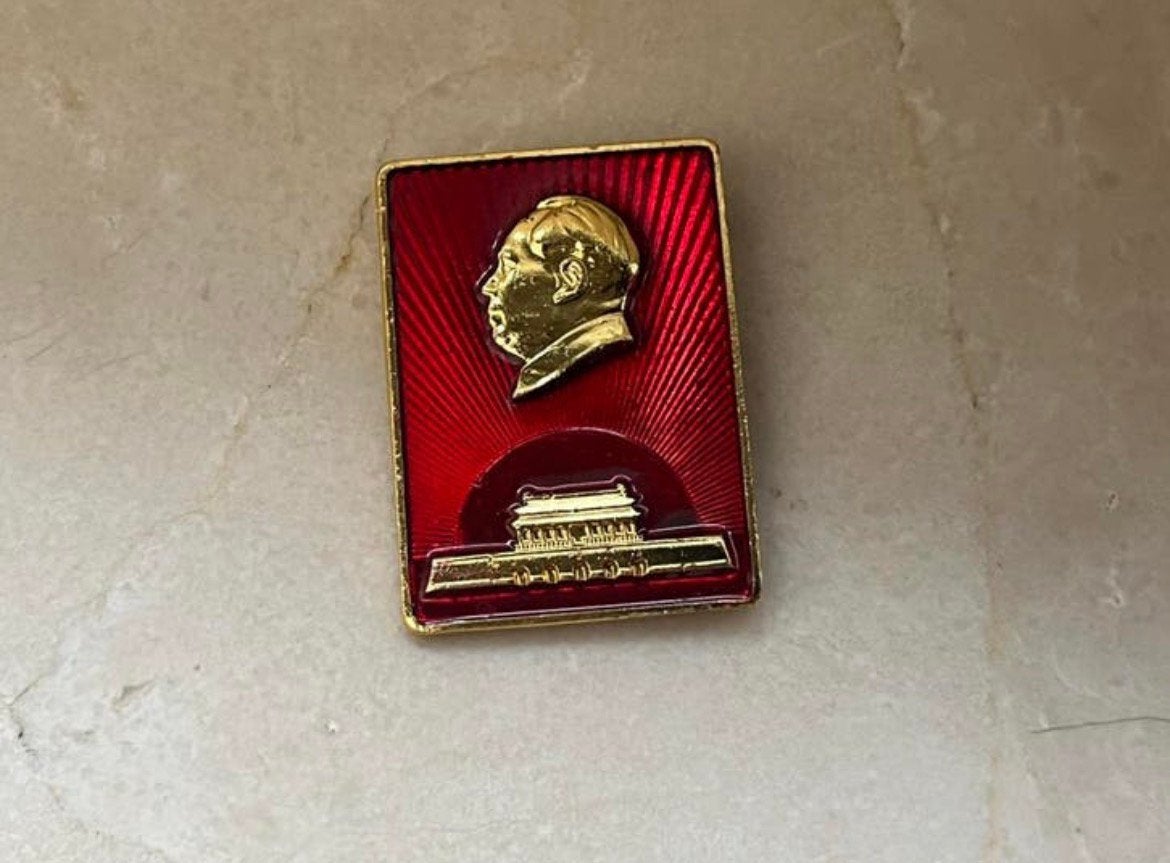 Vintage Mao Zedong pin/button, Ophalen of Verzenden, Nieuw, Overige onderwerpen, Button