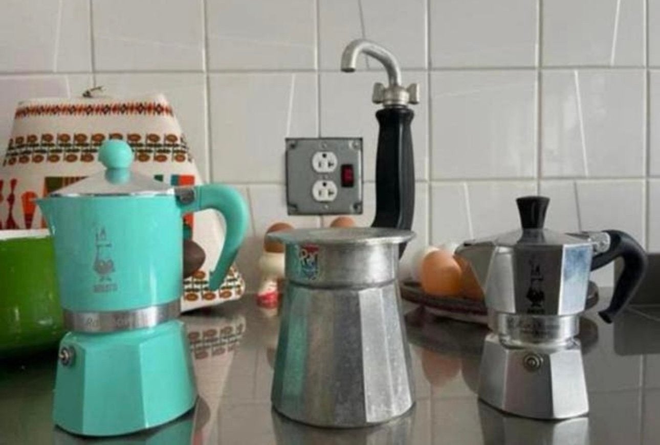Bialetti PPP Moka Express Rainbow Percolator espresso maker, Ophalen of Verzenden, Zo goed als nieuw, X, X