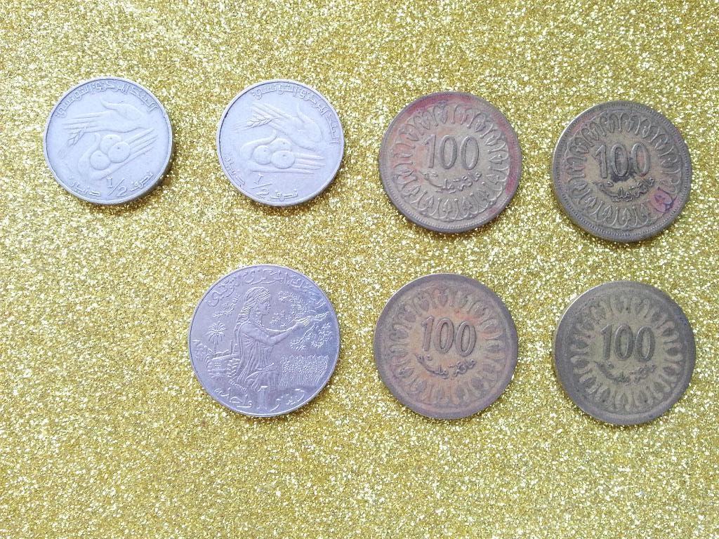 TUNESISCHE MUNTEN DINAR, Ophalen of Verzenden, Overige landen, Losse munt