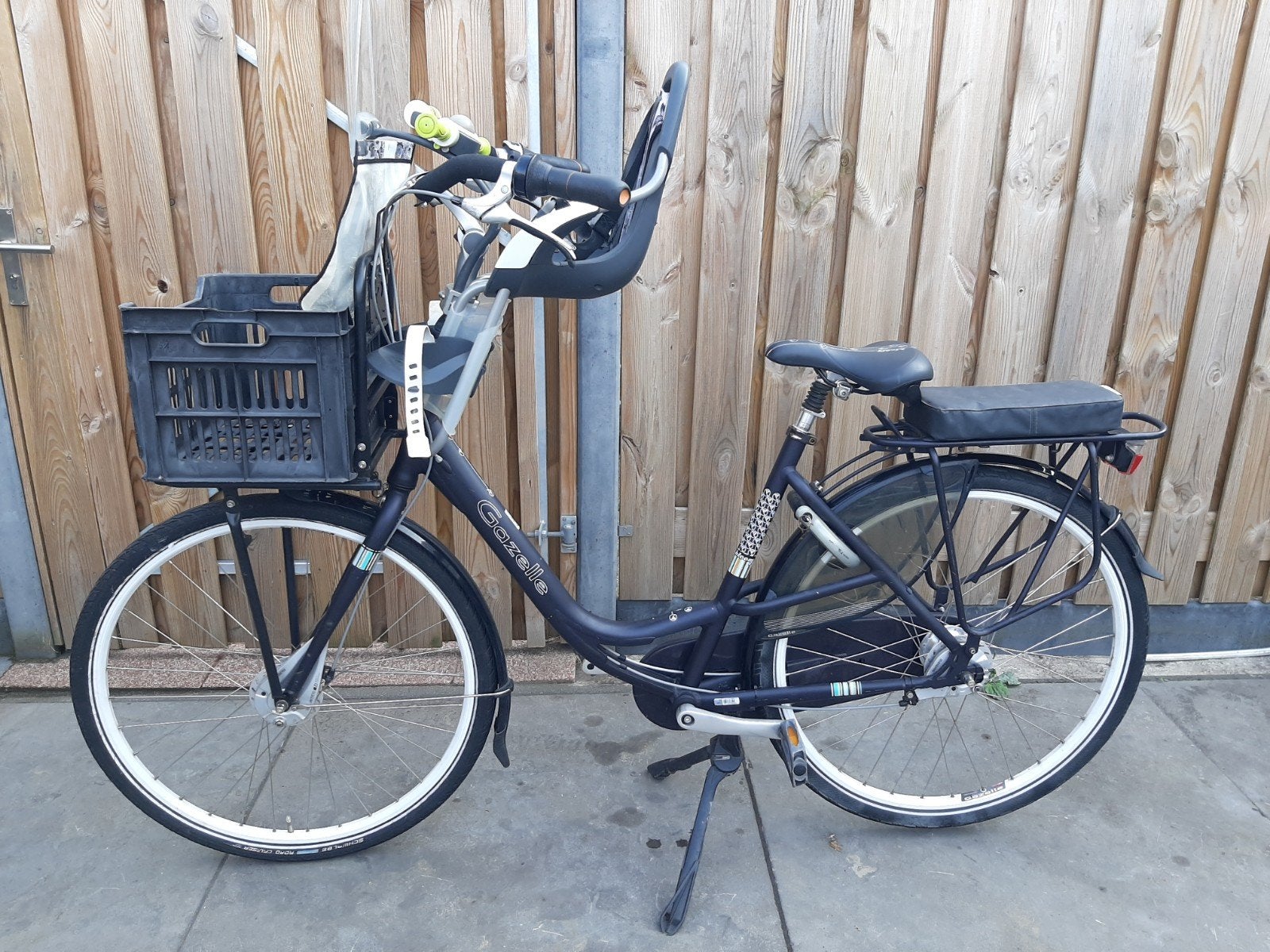 complete moederfiets Gazelle Bloom 28 inch 53 cm 7 versnelli, Ophalen, 2 zitjes, 53 tot 56 cm, Mandje