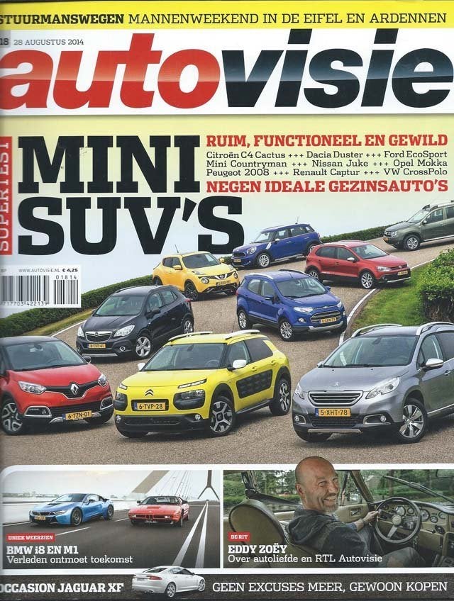 Autovisie 18 2014: BMW M1 - i8 - Renault Megane RS - Clio RS, Ophalen of Verzenden, Gelezen, Algemeen