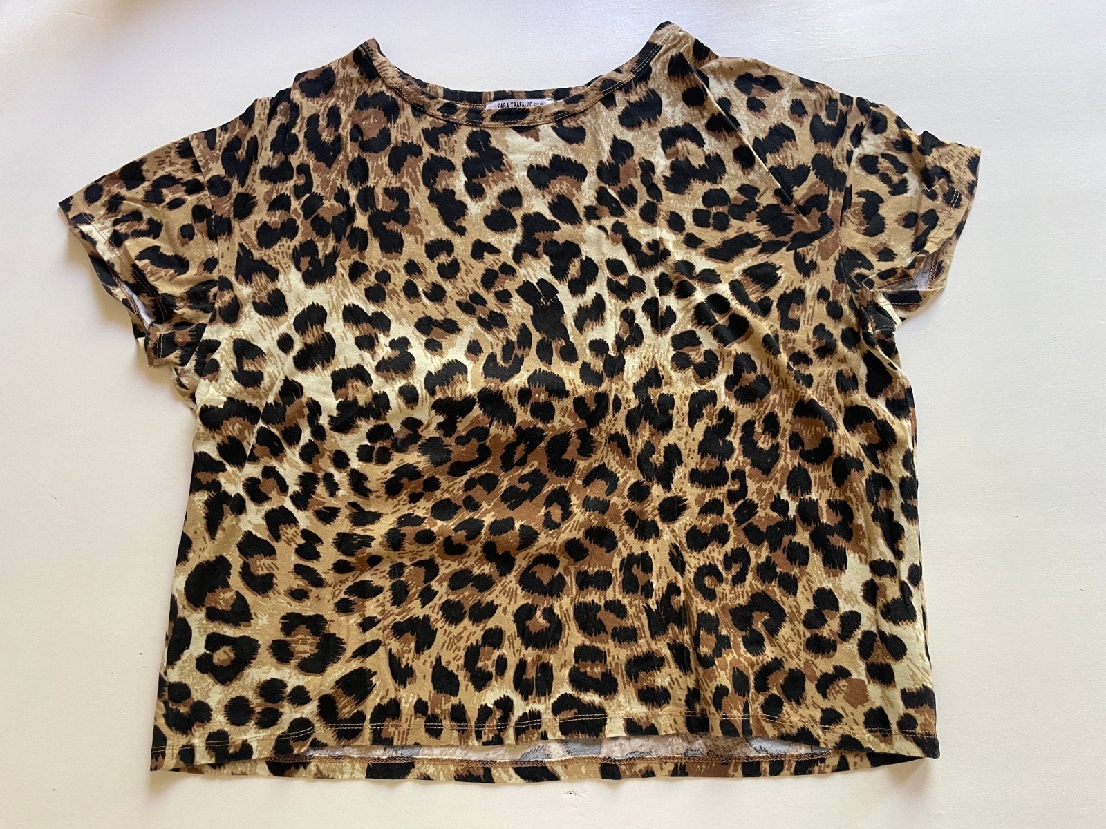 ZARA TRAFALUC Luipaardprint T-shirt, Kleding | Dames, Meerkleurig, Ophalen of Verzenden, Zo goed als nieuw, Korte mouw