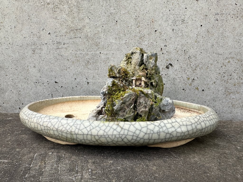 Bonsai schaal pot 22,5x14x3cm (2*), Ophalen of Verzenden, Zo goed als nieuw, Overige vormen, Aardewerk