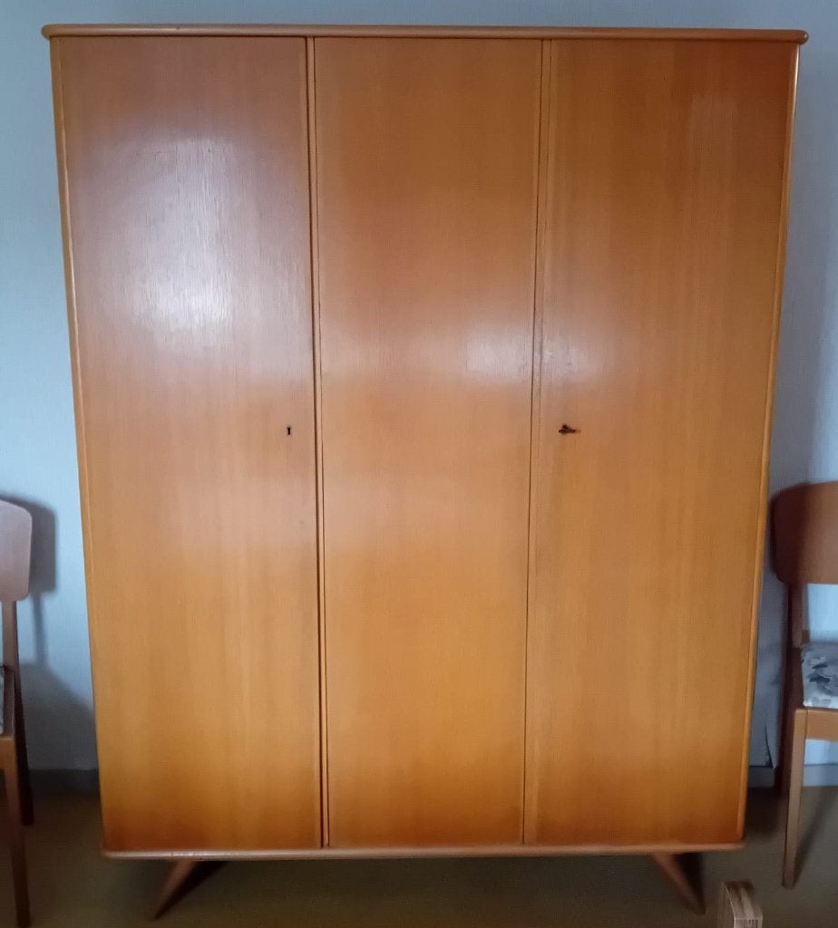 Vintage kledingkast, Ophalen, Met deur(en), Gebruikt, 100 tot 150 cm