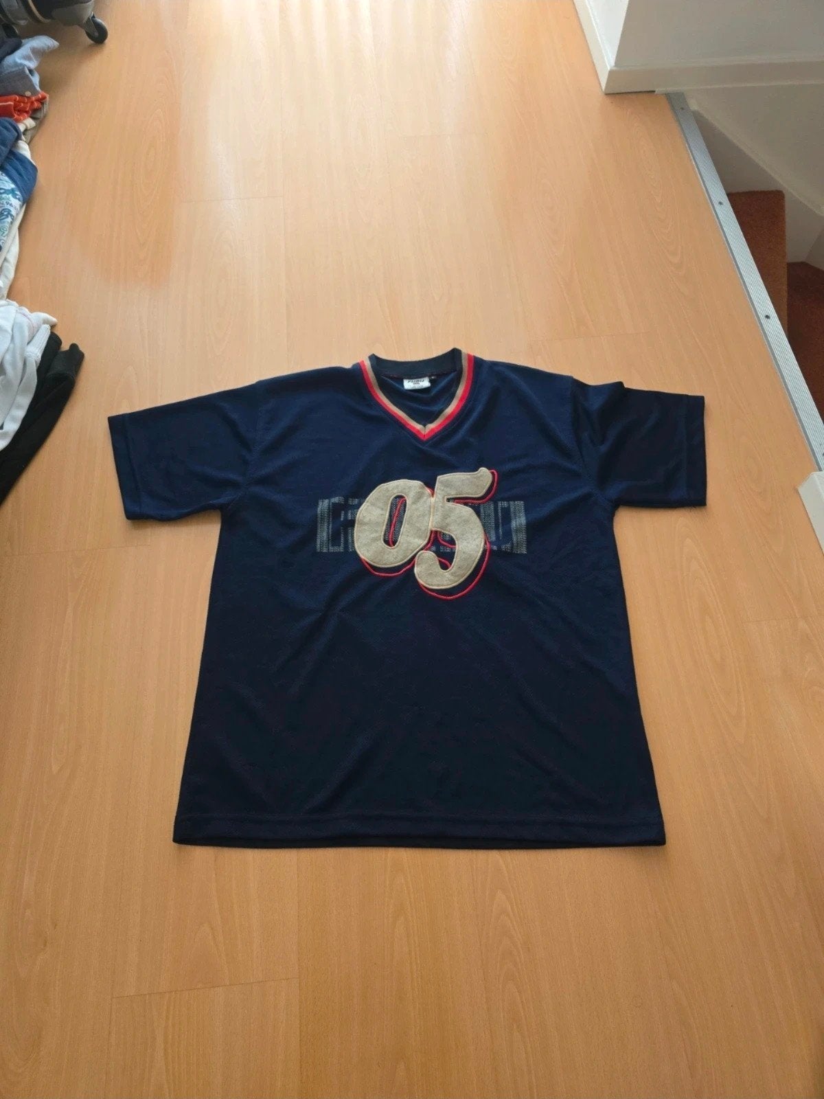 Vintage FUBU T-shirt - Maat S, Blauw, FUBU, Ophalen of Verzenden, Zo goed als nieuw