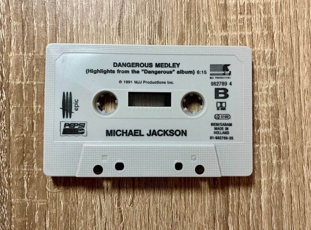 Michael Jackson cassettebandje: Dangerous Medley Pepsi promo, Gebruikt, Verzenden, 1 bandje, Origineel