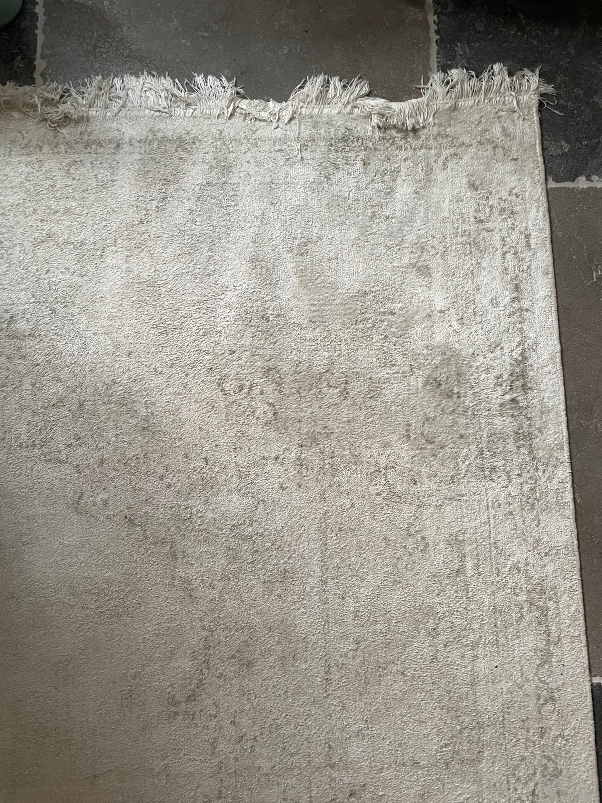 Vintage Vloerkleed 2x3 meter met Franjes - Goede Staat, Ophalen, Gebruikt, Beige, 200 cm of meer