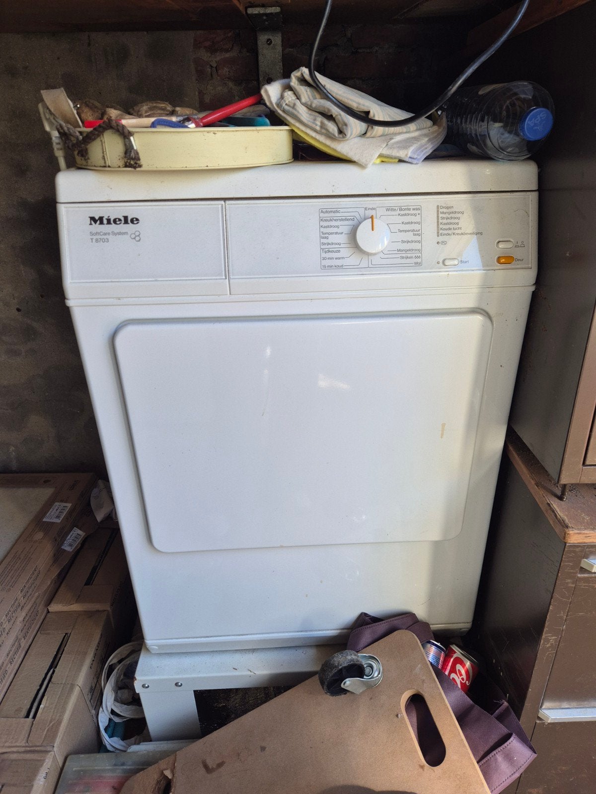 Miele T 8703 luchtafvoerdroger met afvoerslang, Witgoed en Apparatuur, Wasdrogers, Ophalen, 6 tot 8 kg, Gebruikt, Luchtafvoer