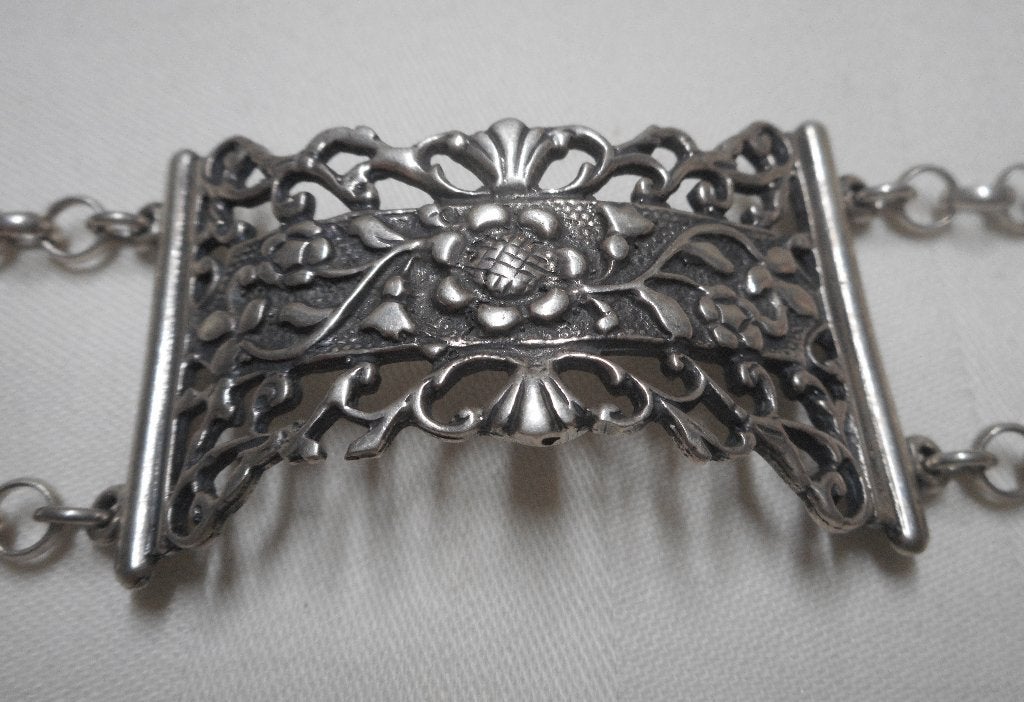 Zilveren antieke armband nr.1501, Sieraden, Tassen en Uiterlijk, Verzenden, Zilver, Armband