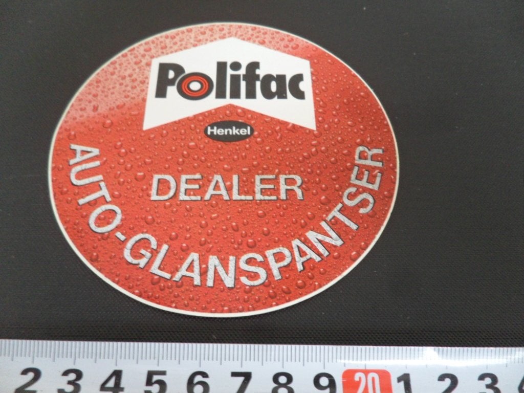 sticker POLIFAC Henkel Dealer Auto-Glanspantser *, Ophalen, Zo goed als nieuw