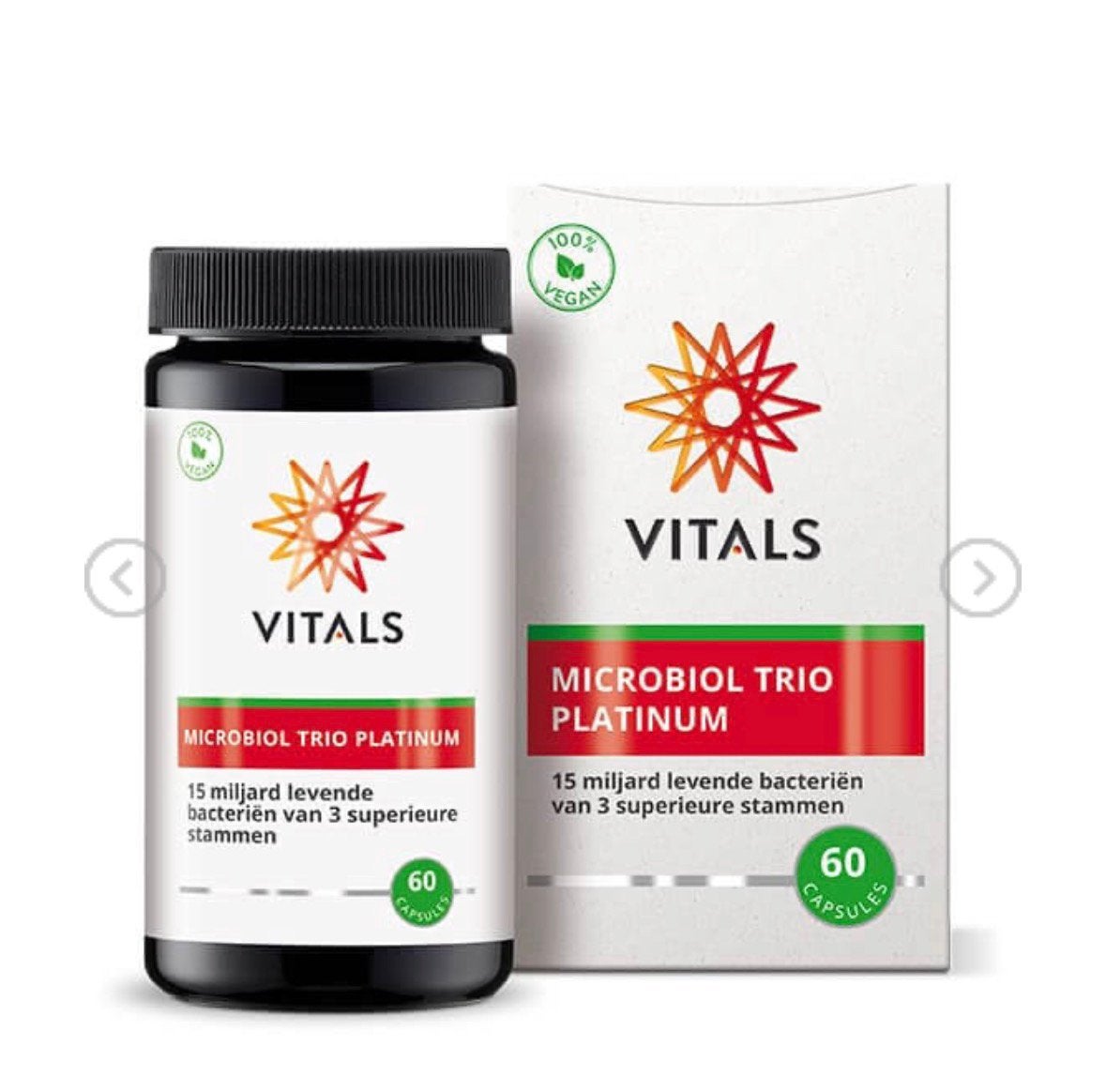 GEZOCHT: Vitals Microbiol Trio Platinum oude verpakking, Ophalen of Verzenden, Nieuw, Poeder of Drank