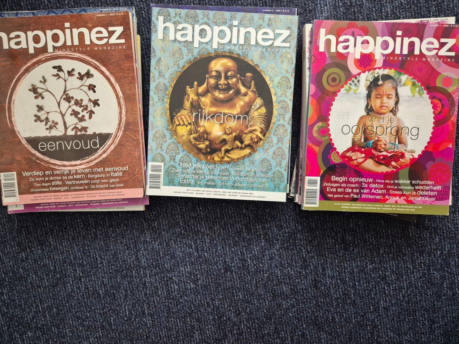 Happinez Jaargangen 6, 7 en 8 Compleet (2008-2010), Boeken, Ophalen of Verzenden