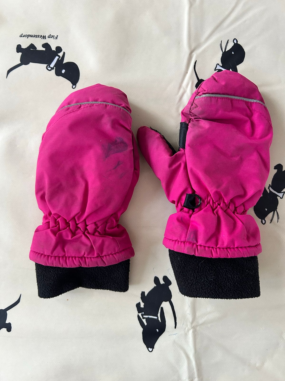 Roze wanten maat 104, Gebruikt, Meisje, Ophalen of Verzenden, 104 of kleiner